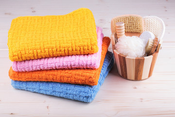 colorful towels