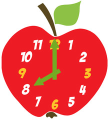 Red Apple Clock