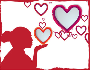 Valentinstag Vektor Hintergrund.