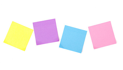 sticky notes on white