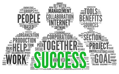 Success concept in tag cloud