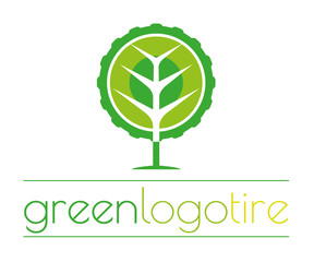 Green logo tire