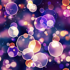 seamless background blue red octagon bokeh lights