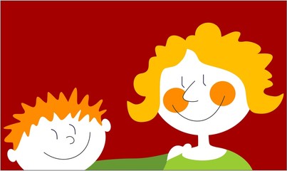 Muttertag - Mutter und Sohn