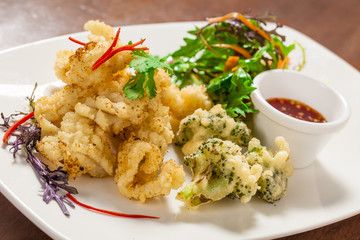 Deep fried squid