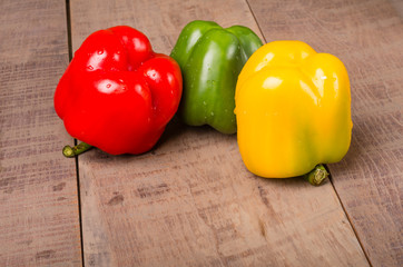Fresh colorful bell peppers