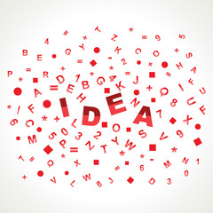 Idea word with in alphabets