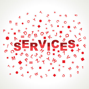 Services word with in alphabets