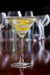 dirty martini with a lemon twist