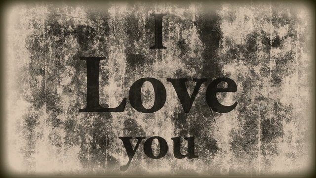 i love you - Grunge Vintage