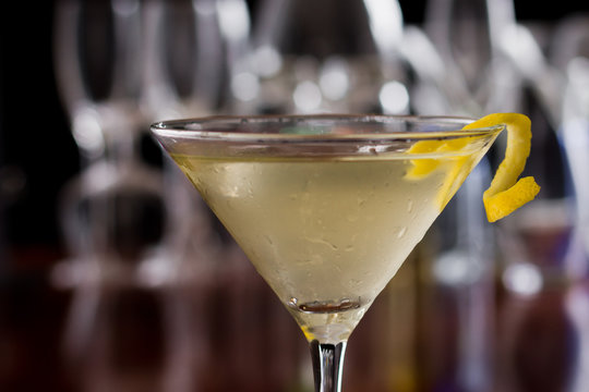 Dirty Martini With A Lemon Twist