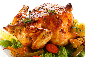Rosted chicken and vegetables