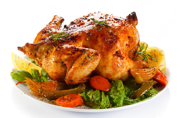 Rosted chicken and vegetables