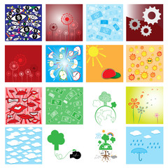 Collection of abstract background vector