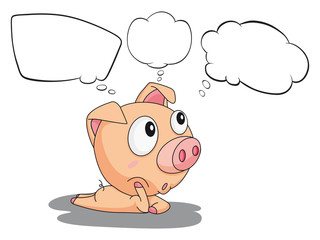 A pig with empty callouts