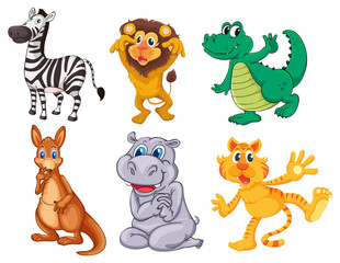 Naklejka premium Wild and scary animals