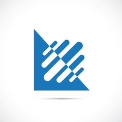 Logo traits bleus blancs en diagonale