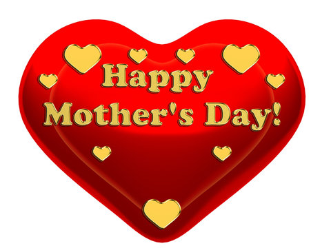 Mothers day card with heart
