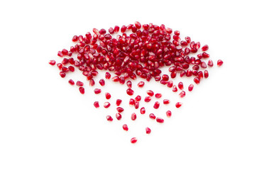 Diamond symbol from many pomegranate seeds.