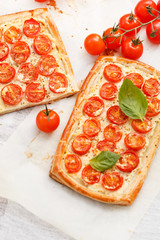 Quiche with tomato and ricotta