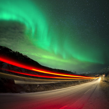 Northern Lights and trails
