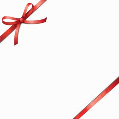 Rote Schleife - Diagonal