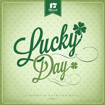 Happy Saint Patrick's Day Typographical Background