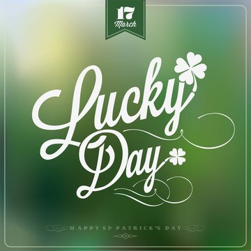 Happy Saint Patrick's Day Typographical Background