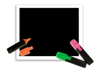 Ink markers with empty paper