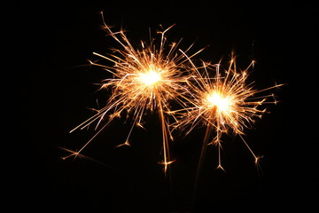 Fototapeta premium Two Sparklers