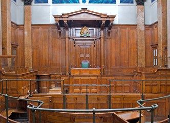 View of Crown Court room inside St Georges Hall, Liverpool, UK - 49975202