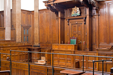 View of Crown Court room inside St Georges Hall, Liverpool, UK - 49975233