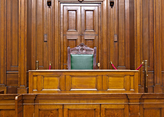 View of Crown Court room inside St Georges Hall, Liverpool, UK - 49975259