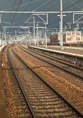 Fototapeta na wymiar Nowoczesne trainstation w Belgii
