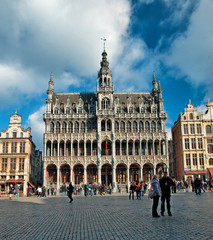 Fototapeta na wymiar Grand Place i Grote Markt w Brukseli. Belgia