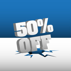 Fifty percent off