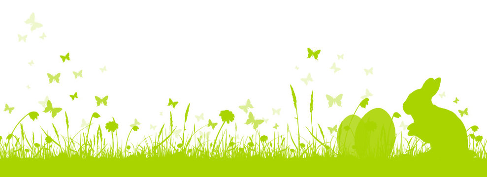 Silhouette Osterhase im Gras