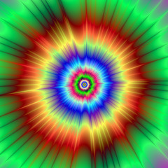 Orange and Green Color Explosion