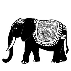 Stylized fantasy patterned elephant