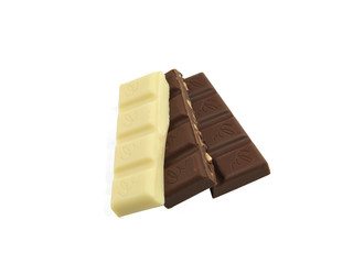 3 Riegel Schokolade aufgefächert