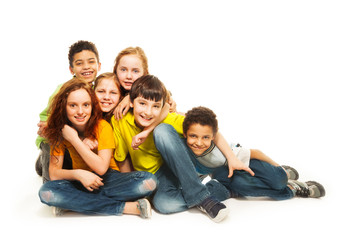 Fototapeta premium Group of diversity looking kids