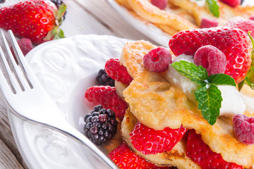 Pancake. Crepes With Berries