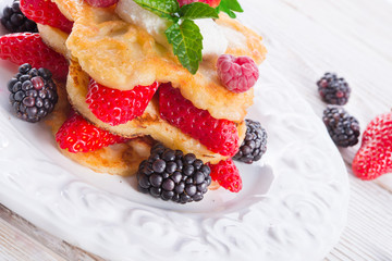 Pancake. Crepes With Berries