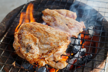 The grilled pork