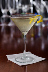 dirty martini with a lemon twist
