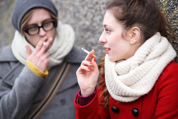 Young couple smoking © pikselstock