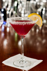 Huckleberry lemon drop martini