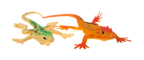 Plastic lizards