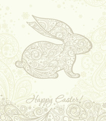 Elegant card with the Easter Bunny.
