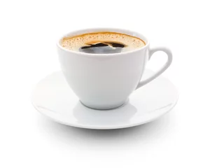 Fototapeten Tasse Kaffee auf weißem Hintergrund © Mariusz Blach